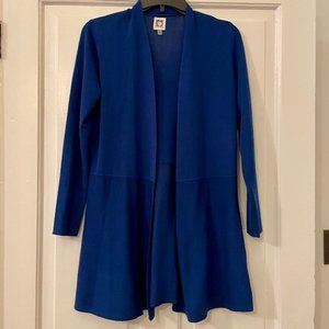 Anne Klein Monteray Open Knit Cardigan in Royal Saphire Blue